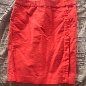 Orange pencil skirt
